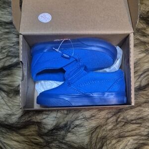 Vans Kids Bright Blue Slip-On Sneakers